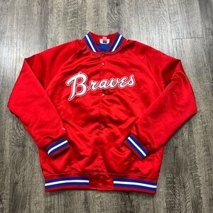 Mitchell & Ness Atlanta Braves Satin Bomber Jacket MLB Baseball
